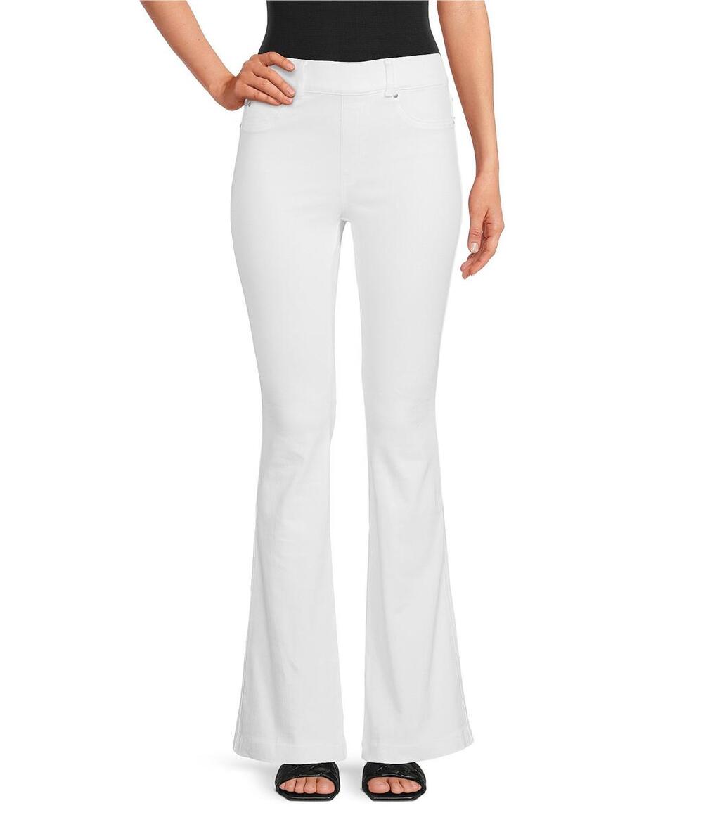 New SPANX EveryWear Flare Jeans High Rise Shaping White Pull-On Size Large